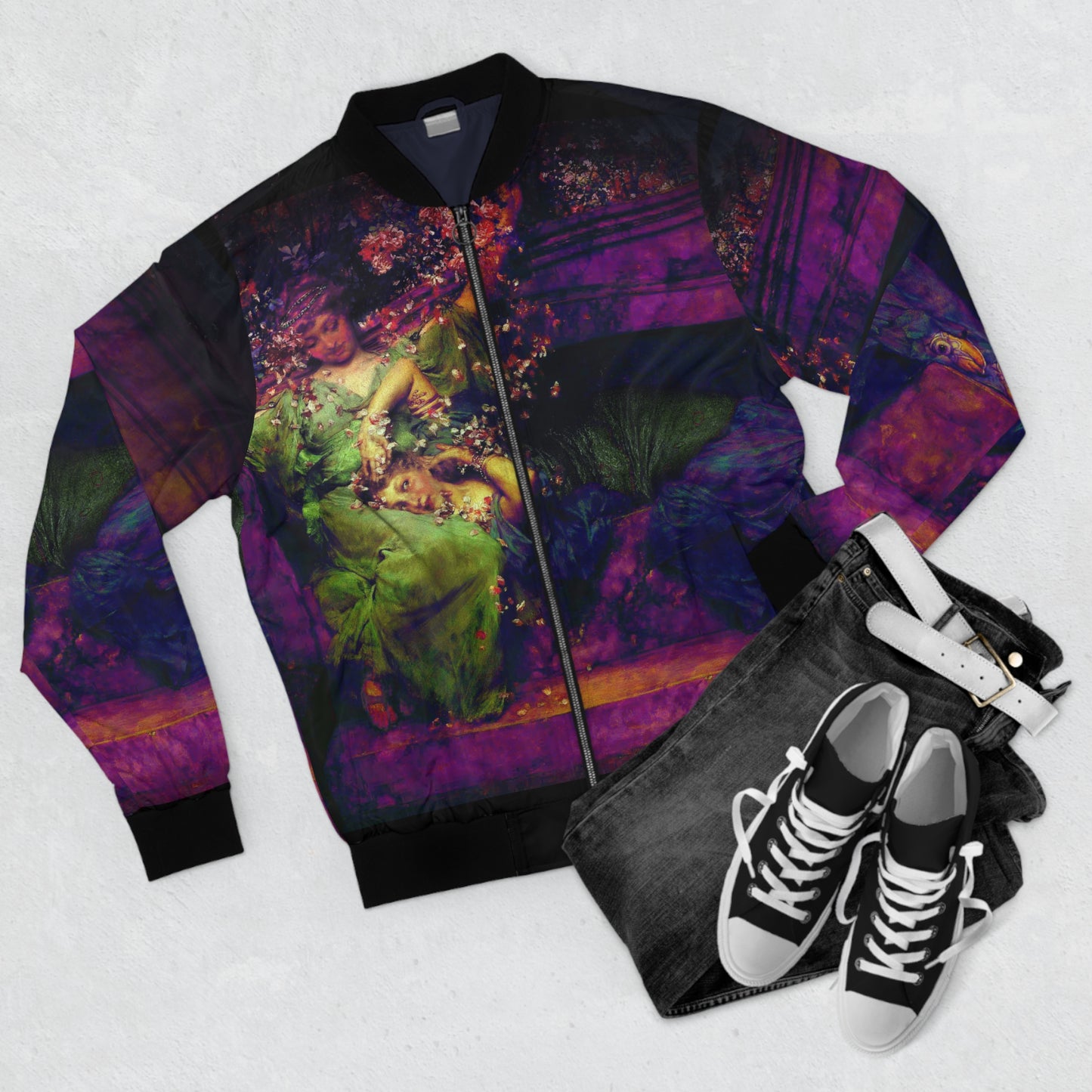 Sir Lawrence Alma-Tadema "Rose Garden" / Unisex Bomber Jacket