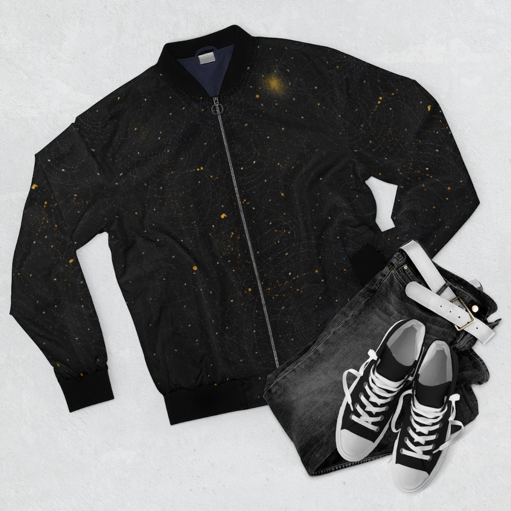 Unisex Galaxy Bomber Jacket - Black