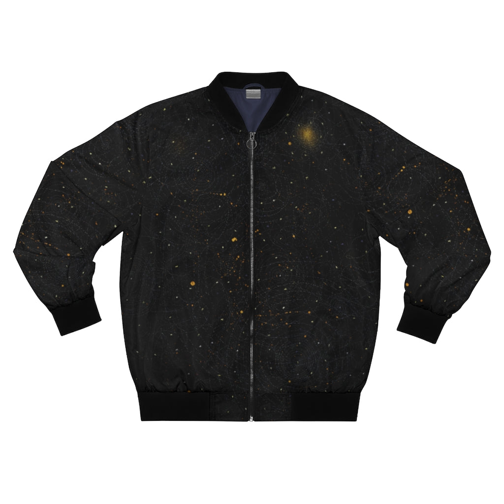 Unisex Galaxy Bomber Jacket - Black