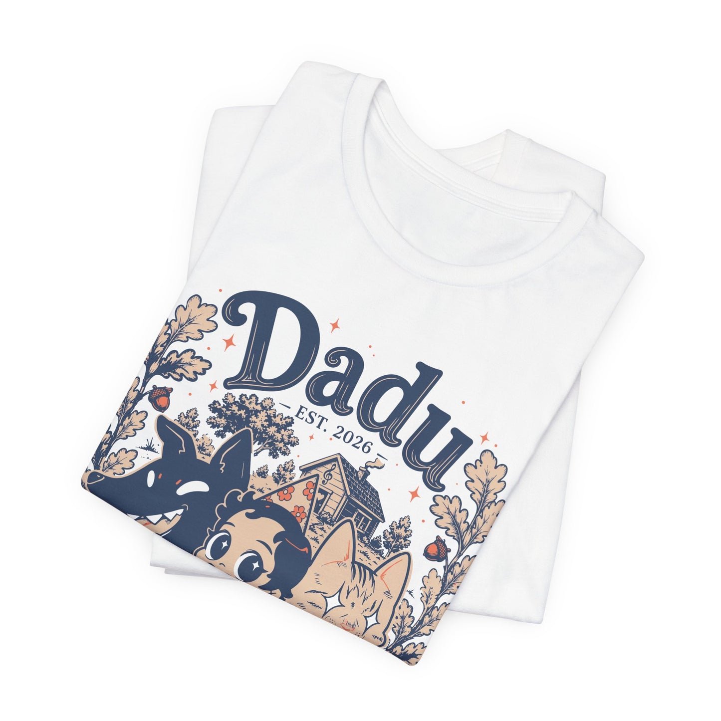 Daddy Est. 2024 “Good Chill” Tee — Cute Anime Dog & Cat Fathers’ Day Shirt