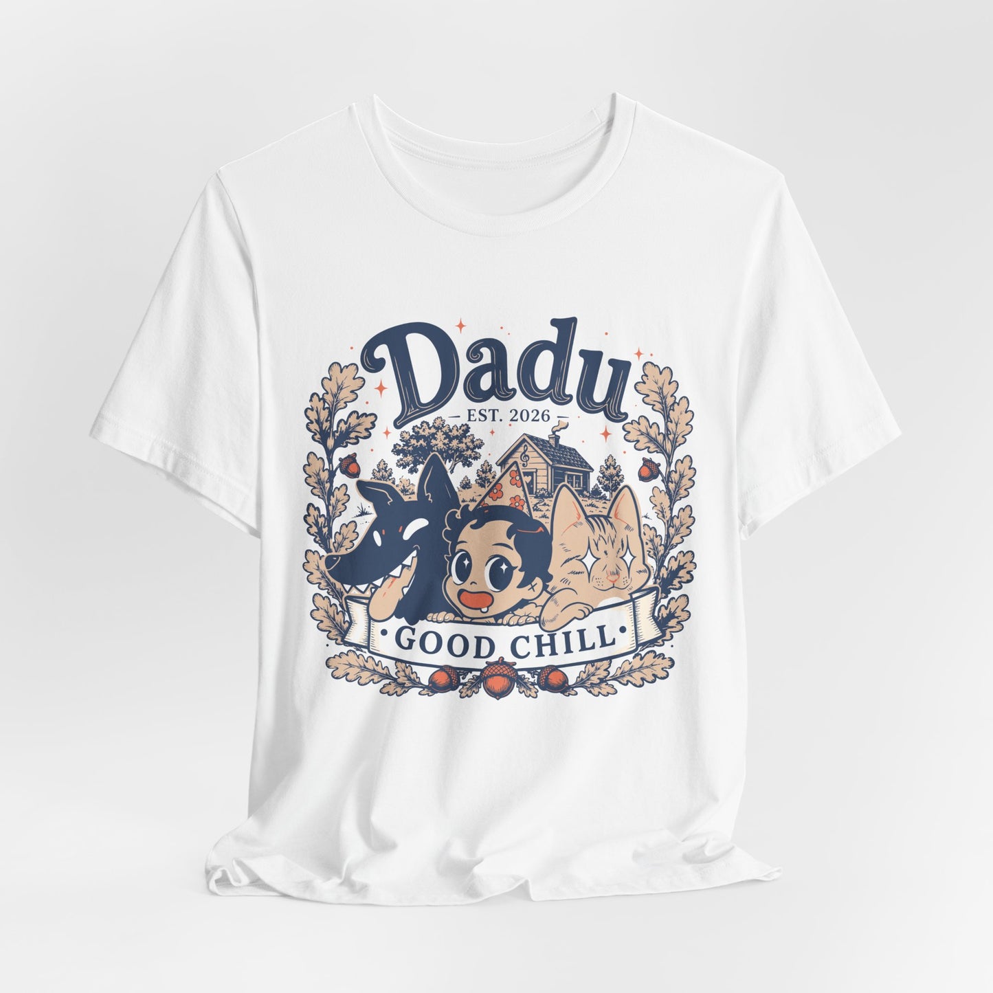 Dadu 'Good Child' Graphic Tee — Cute Anime Pet Family T-Shirt