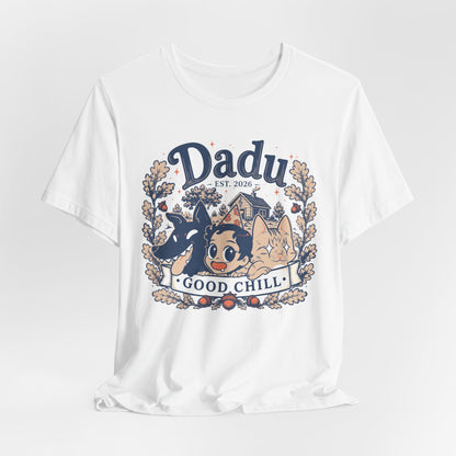 Daddy Est. 2024 “Good Chill” Tee — Cute Anime Dog & Cat Fathers’ Day Shirt
